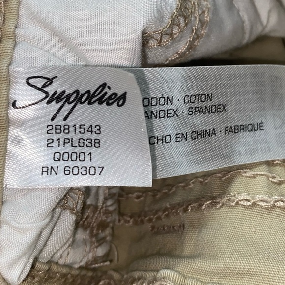 Supplies by Union Bay Size 16 Tan Mila Crop Pants with Decorative Metal Accents - Picture 12 of 13